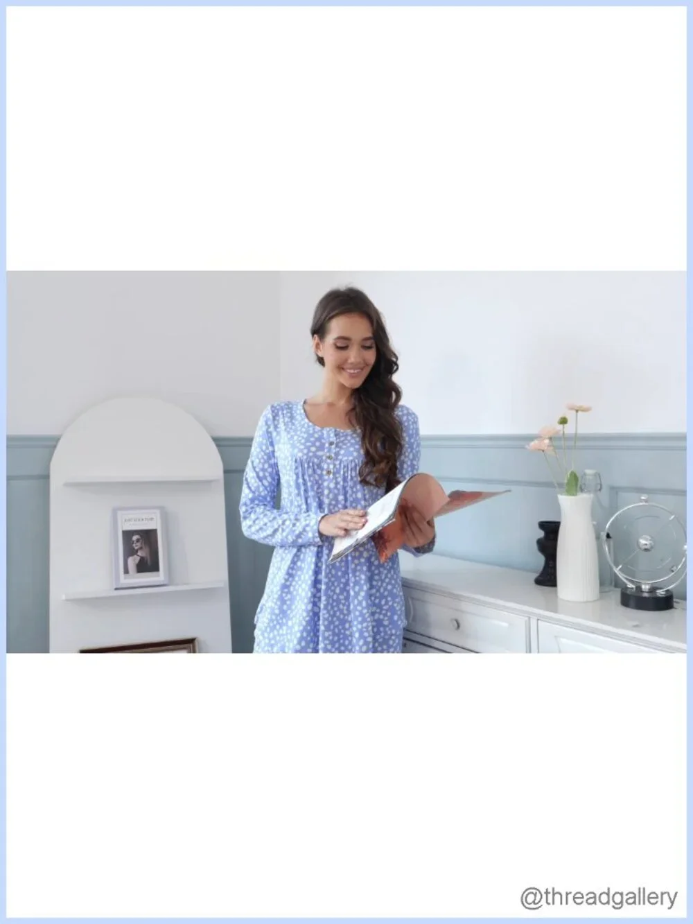 Women's 2 Piece Pajama Set Long Sleeve Henley Lounge PJs Comfy Sleepwear